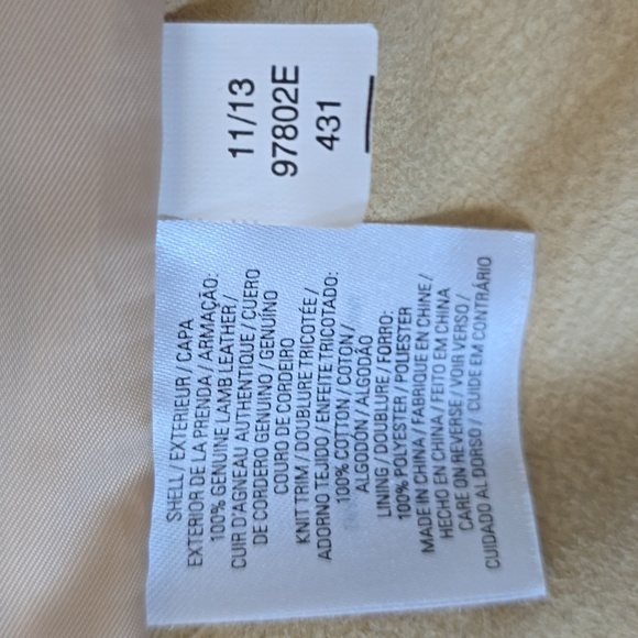 Elie Tahari lamb leather tan zip front jacket-M - Picture 8 of 10